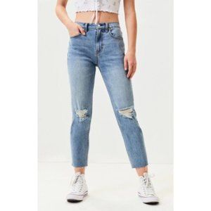 JEANS- sz 2 (26) PACSUN Vintage Icon ripped frayed distress High-Rise Mom Jeans
